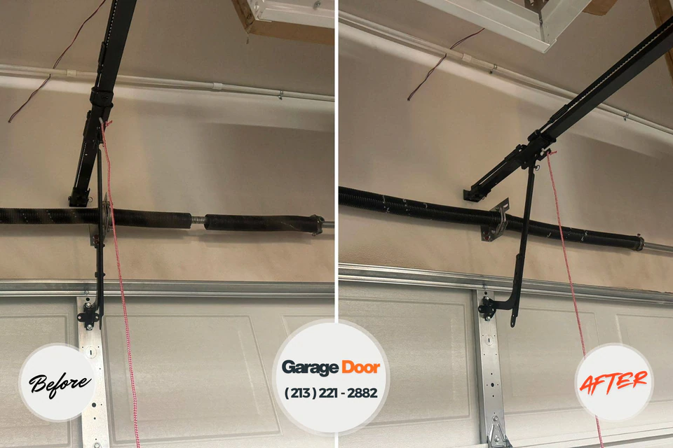 Before and after: garage door repair Forest View, IL